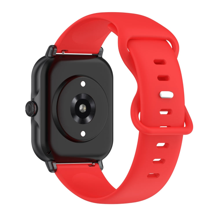 For Amazfit Active S Butterfly 8-shaped Buckle Silicone Watch Band(Red)