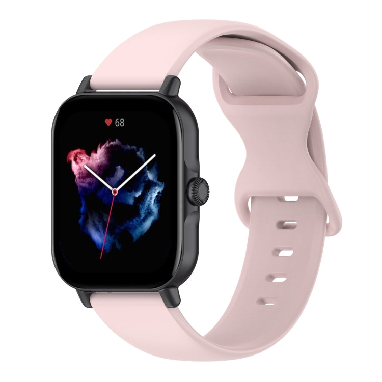For Amazfit Active S Butterfly 8-shaped Buckle Silicone Watch Band(Rose Pink)
