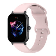 For Amazfit Active S Butterfly 8-shaped Buckle Silicone Watch Band(Rose Pink)