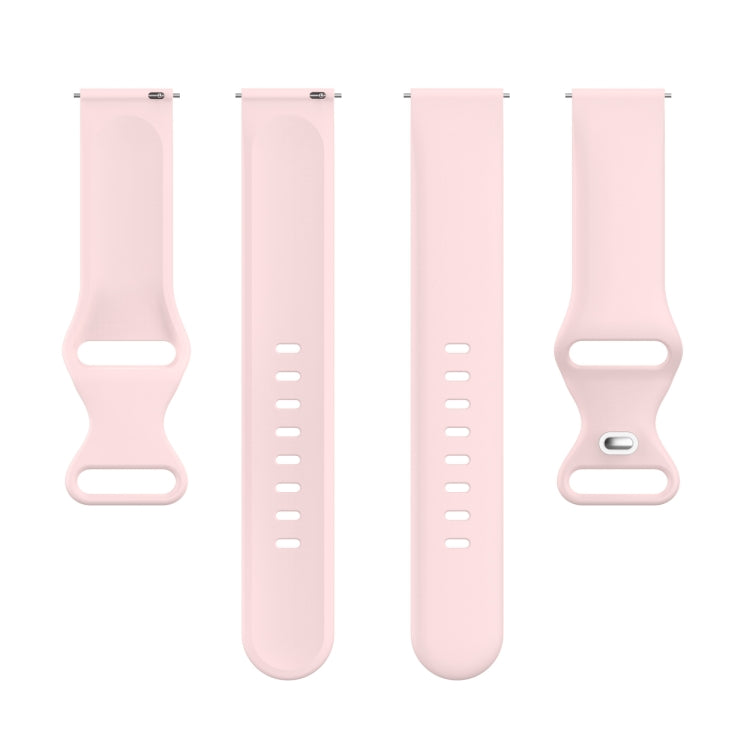 For Amazfit Active S Butterfly 8-shaped Buckle Silicone Watch Band(Rose Pink)