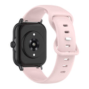 For Amazfit Active S Butterfly 8-shaped Buckle Silicone Watch Band(Rose Pink)