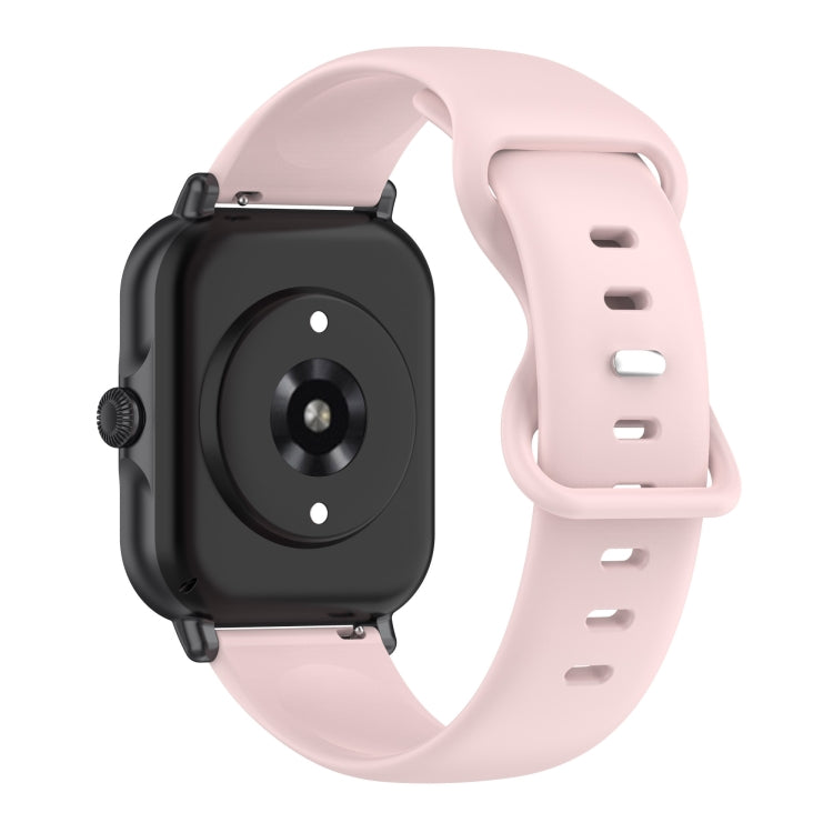 For Amazfit Active S Butterfly 8-shaped Buckle Silicone Watch Band(Rose Pink)