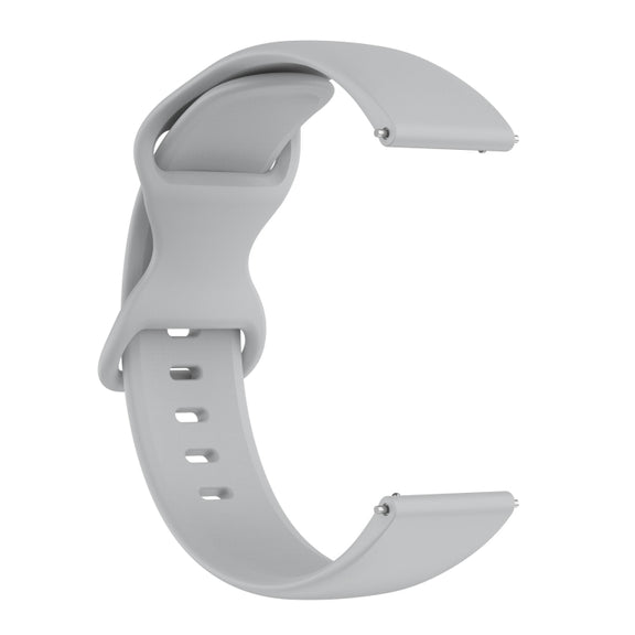 For Amazfit Active S Butterfly 8-shaped Buckle Silicone Watch Band(Grey)