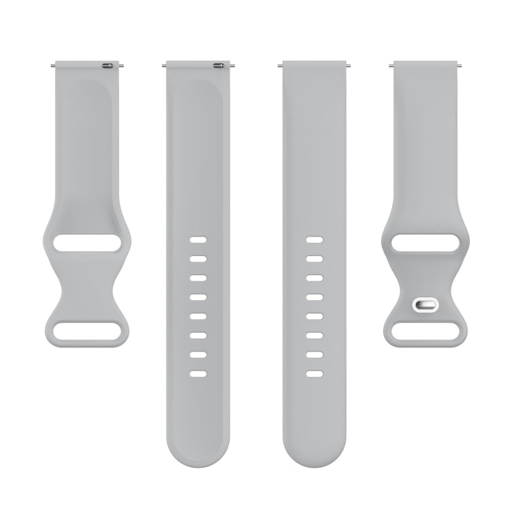 For Amazfit Active S Butterfly 8-shaped Buckle Silicone Watch Band(Grey)