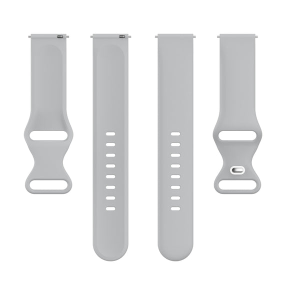 For Amazfit Active S Butterfly 8-shaped Buckle Silicone Watch Band(Grey)