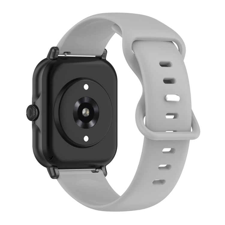 For Amazfit Active S Butterfly 8-shaped Buckle Silicone Watch Band(Grey)