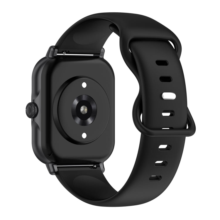 For Amazfit Active S Butterfly 8-shaped Buckle Silicone Watch Band(Black)