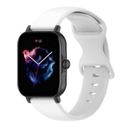 For Amazfit Active S Butterfly 8-shaped Buckle Silicone Watch Band(White)
