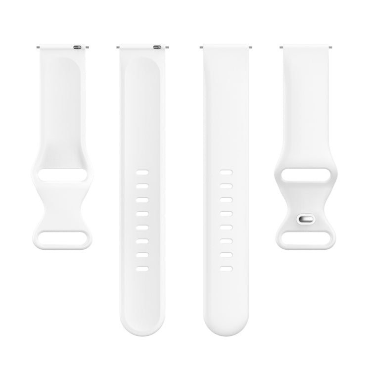 For Amazfit Active S Butterfly 8-shaped Buckle Silicone Watch Band(White)