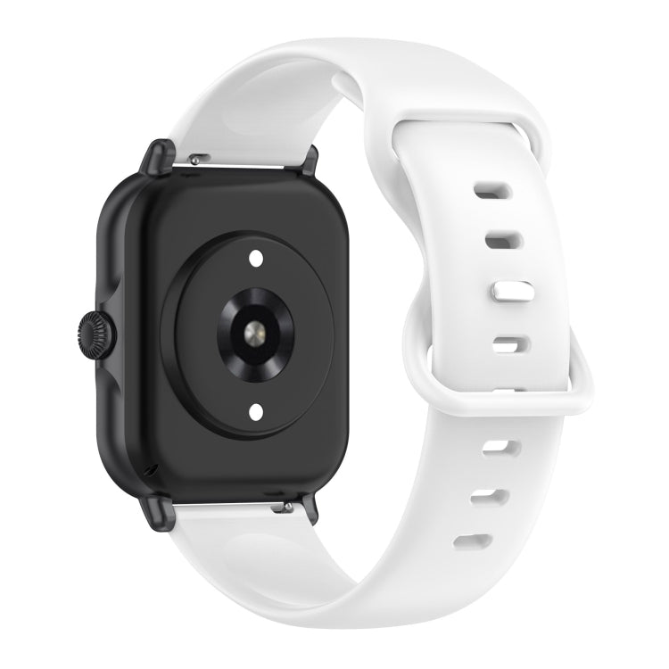 For Amazfit Active S Butterfly 8-shaped Buckle Silicone Watch Band(White)