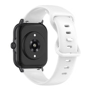 For Amazfit Active S Butterfly 8-shaped Buckle Silicone Watch Band(White)