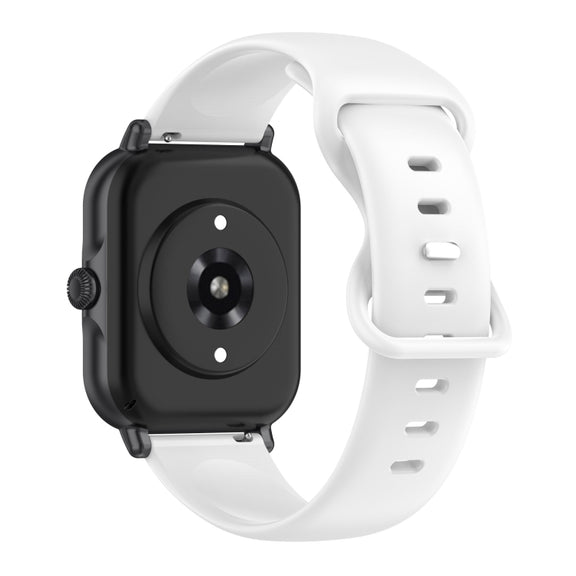 For Amazfit Active S Butterfly 8-shaped Buckle Silicone Watch Band(White)