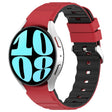 For Samsung Galaxy Watch 5 Two Color Horizontal Silicone Watch Band(Red Black) - Watch Bands by PMC TechLife | Online Shopping South Africa | PMC TechLife