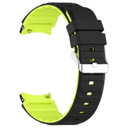For Samsung Galaxy Watch 5 Pro Two Color Horizontal Silicone Watch Band(Black Green)
