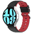 For Samsung Galaxy Watch 5 Pro Two Color Horizontal Silicone Watch Band(Black Red) - Watch Bands by PMC TechLife | Online Shopping South Africa | PMC TechLife