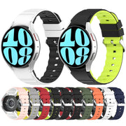 For Samsung Galaxy Watch 3 41mm Two Color Horizontal Silicone Watch Band(Orange Grey)