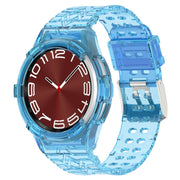 For Samsung Galaxy Watch6 Classic 43mm  R950 Glacier TPU Integrated Watch Band(Blue)