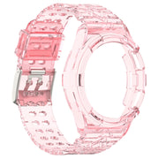 For Samsung Galaxy Watch6 Classic 43mm  R950 Glacier TPU Integrated Watch Band(Pink)