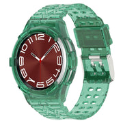 For Samsung Galaxy Watch6 Classic 43mm  R950 Glacier TPU Integrated Watch Band(Green)