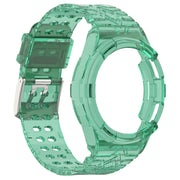For Samsung Galaxy Watch6 Classic 47mm  R960 Glacier TPU Integrated Watch Band(Green)