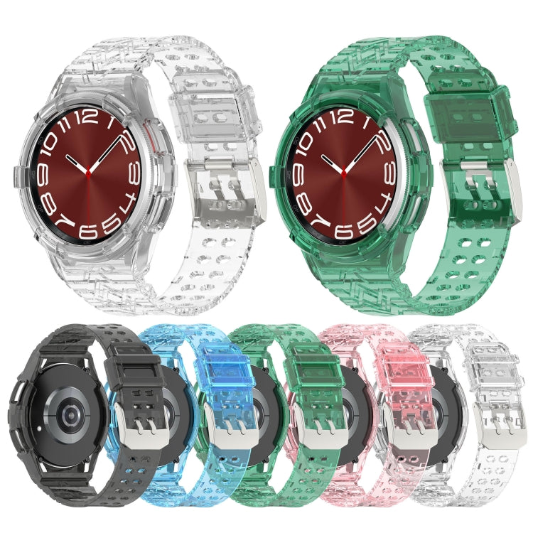 For Samsung Galaxy Watch6 Classic 47mm  R960 Glacier TPU Integrated Watch Band(Blue)