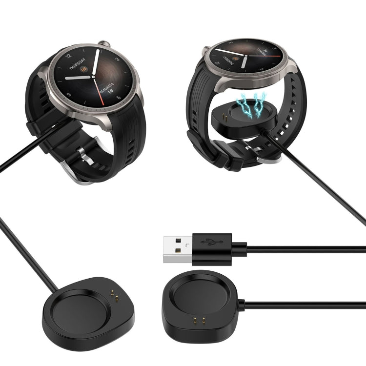 For Amazfit Balance A2286 Smart Watch Magnetic Suction Charging Wire Charger(Black)