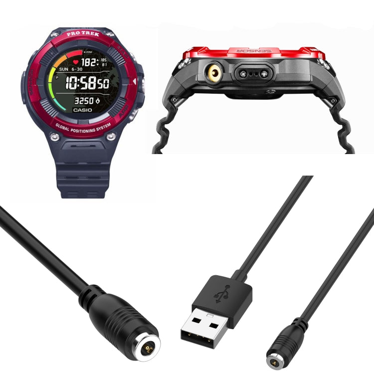 For Casio Pre-Trek F21 Smart Watch Charging Cable, length: 1m(Black)