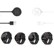 For Huawei Watch GT 4 46mm Smart Watch Magnetic Suction Integrated Charging Cable, Length: 1m(Black)