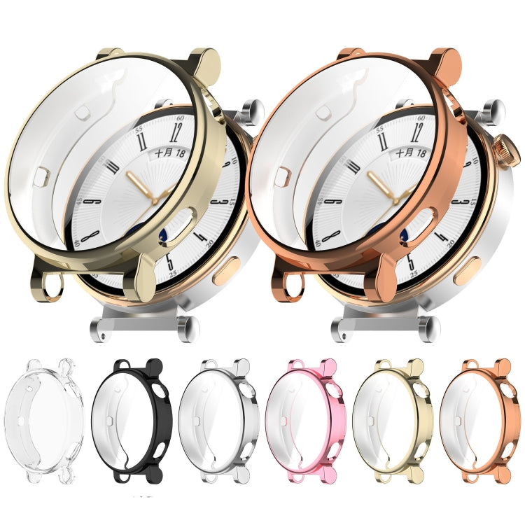 For Huawei Watch GT4 46mm Full Coverage TPU Electroplated Watch Protective Case(Gold)