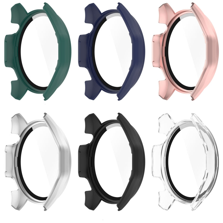 For Huawei Watch GT 4 46mm PC + Tempered Glass Integrated Watch Protective Case with Graduated Dial(Silver)