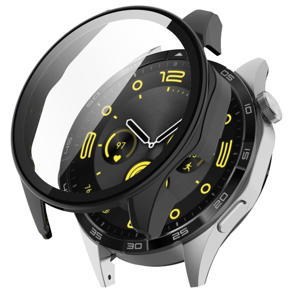 For Honor Watch 4 Pro PC+Tempered Glass Integrated Smart Watch Case(Black)