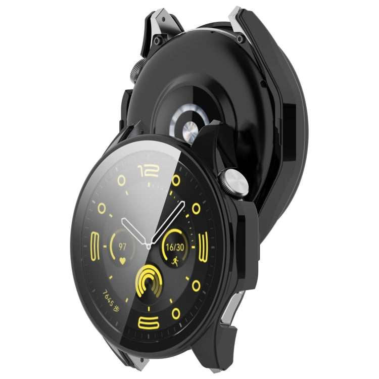 For Huawei Watch GT4 46mm PC+Tempered Glass Integrated Smart Watch Case(Black)