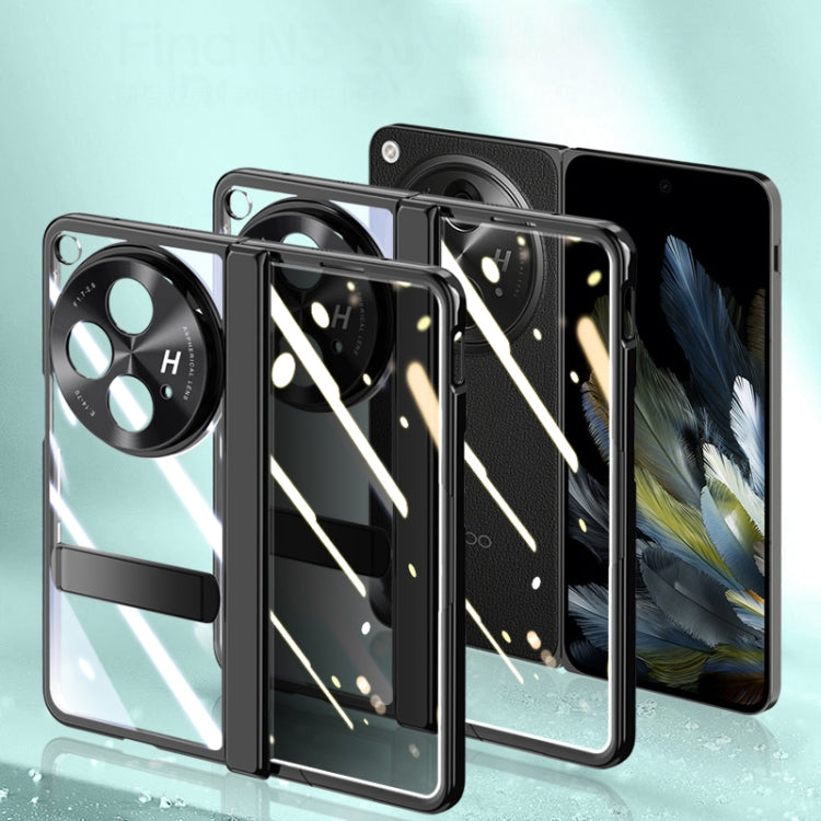 For OPPO Find N3 Electroplated Case-film Integral Hinge Shockproof Phone Case(Black)