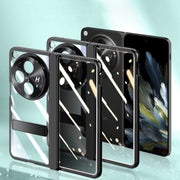 For OPPO Find N3 Electroplated Case-film Integral Hinge Shockproof Phone Case(Black)