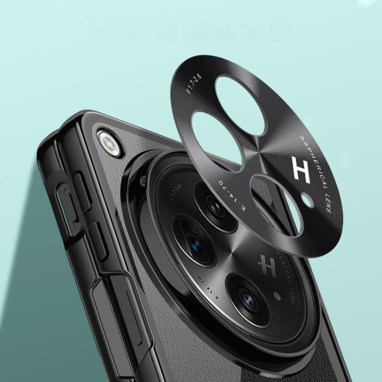 For OPPO Find N3 Electroplated Case-film Integral Hinge Shockproof Phone Case(Black)