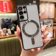 For Samsung Galaxy S22 Ultra 5G MagSafe Electroplating TPU Phone Case(Black) - Galaxy S22 Ultra 5G Cases by PMC TechLife | Online Shopping South Africa | PMC TechLife | Buy Now Pay Later Mobicred