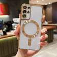 For Samsung Galaxy S21 Ultra 5G MagSafe Electroplating TPU Phone Case(Gold) - Galaxy S21 Ultra 5G Cases by PMC TechLife | Online Shopping South Africa | PMC TechLife