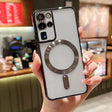 For Samsung Galaxy S20 Ultra 5G MagSafe Electroplating TPU Phone Case(Black) - Galaxy Phone Cases by PMC TechLife | Online Shopping South Africa | PMC TechLife