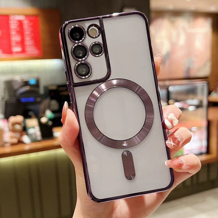 For Samsung Galaxy S20+ 5G MagSafe Electroplating TPU Phone Case(Purple)
