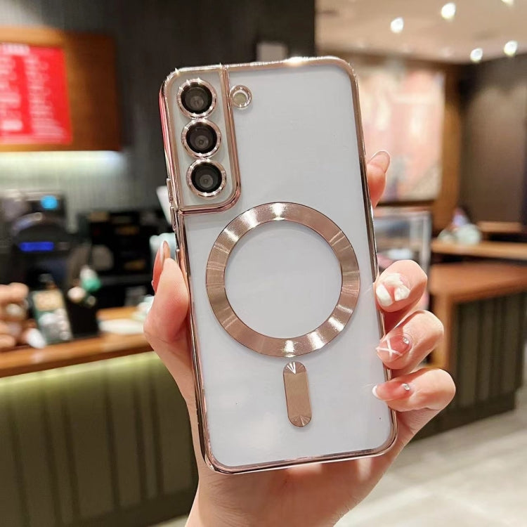 For Samsung Galaxy Note10  MagSafe Electroplating TPU Phone Case(Rose  Gold)