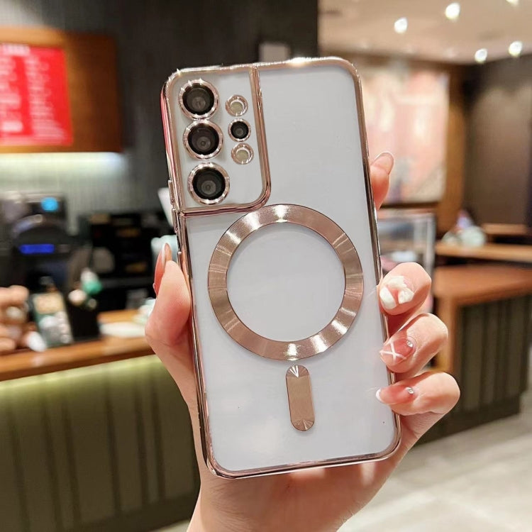 For Samsung Galaxy Note10+ MagSafe Electroplating TPU Phone Case(Rose  Gold)