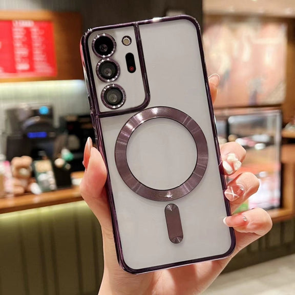 For Samsung Galaxy Note 20 Ultra MagSafe Electroplating TPU Phone Case(Purple)