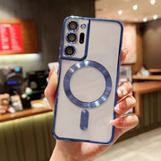 For Samsung Galaxy Note 20 Ultra MagSafe Electroplating TPU Phone Case(Blue)