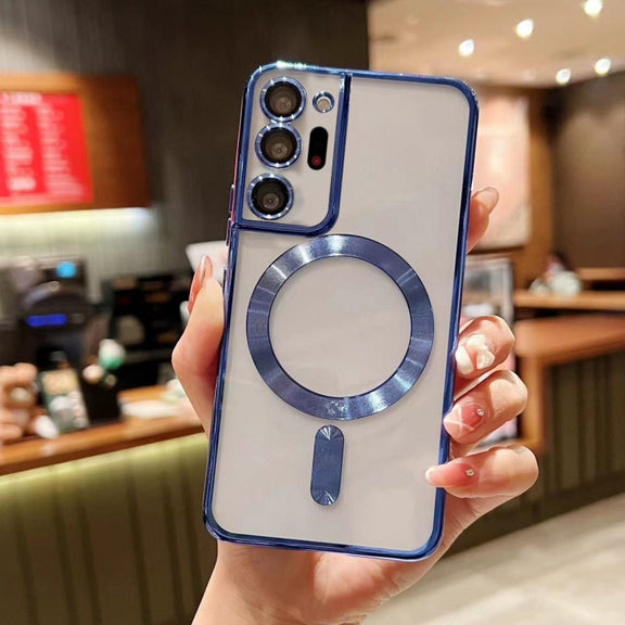 For Samsung Galaxy Note 20 Ultra MagSafe Electroplating TPU Phone Case(Blue)
