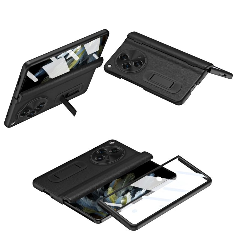 For OPPO Find N3 Integrated Folding Hinge Leather Phone Case, No Pen(Black)