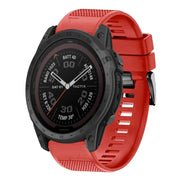 Compatible with Garmin Tactix 7 Pro 26mm Quick Release Silicone Watch Band(Red)