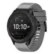 Compatible with Garmin Tactix Delta 26mm Quick Release Silicone Watch Band(Grey)