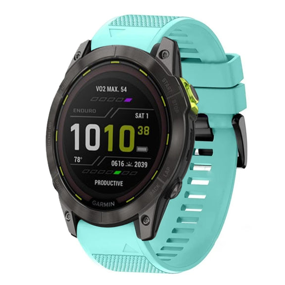 Compatible with Garmin Enduro 2 26mm Quick Release Silicone Watch Band(Mint Green)