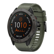 Compatible with Garmin Fenix 6X Pro 26mm Quick Release Silicone Watch Band(Army Green)