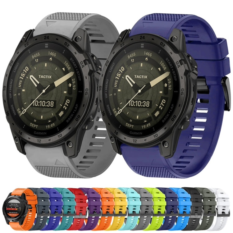 Compatible with Garmin Tactix 7 26mm Quick Release Silicone Watch Band(Orange)